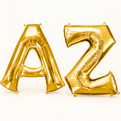 foil A to Z giant letter helium balloons for birthdays and celebrations