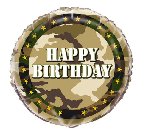18Iin MILITARY CAMO FOIL BALLOON