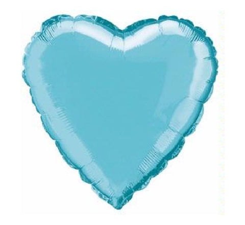 BABY BLUE HEART 18IN FOIL BALLOON