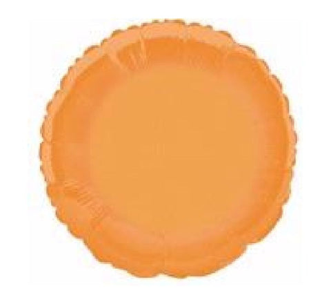 ROUND ORANGE 18IN FOIL BALLOON