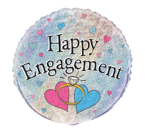 18IN HAPPY ENGAGEMENT PRISM FOIL