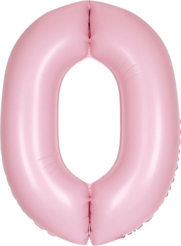 Baby Pink Number 0 Balloon - 34" Foil