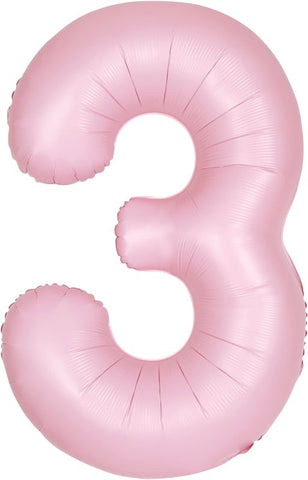 Baby Pink Number 3 Balloon - 34" Foil