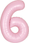 Baby Pink Number 6 Balloon - 34" Foil