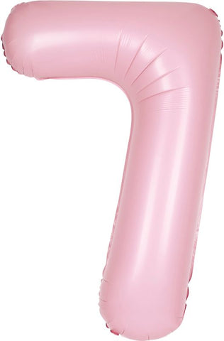 Baby Pink Number 7 Balloon - 34" Foil