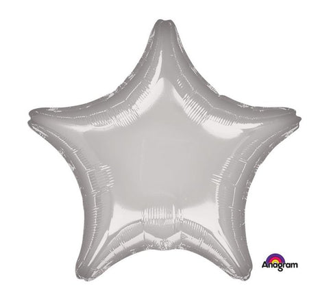 19IN METALLIC SILVER STAR FOIL