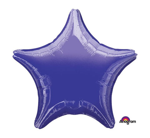 19IN METALLIC PURPLE STAR FOIL