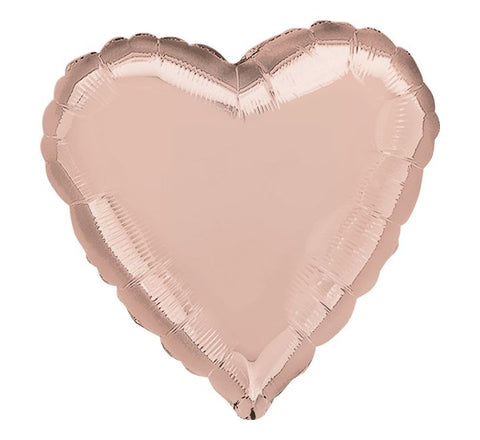 18IN ROSE GOLD HEART FOIL