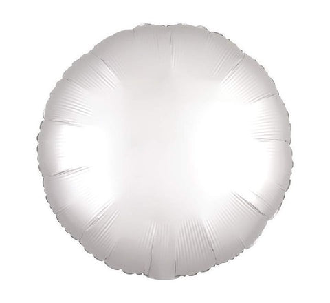 18IN SATIN LUXE WHITE SATIN CIRCLE FOIL