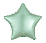 19IN SATIN LUXE MINT GREEN STAR FOIL