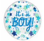 IT'S A BOY STARS CLEARZ BALLOON