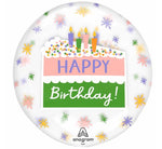 HAPPY BIRTHDAY CAKE SLICE CLEARZ BALLOON