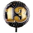 13TH BIRTHDAY GOLD 31" FOIL BALLOON