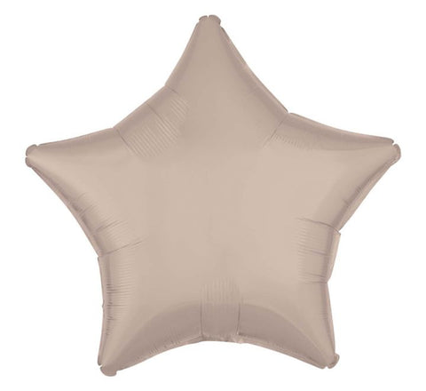 18IN LATTE SILK LUSTRE STAR FOIL BALLOON
