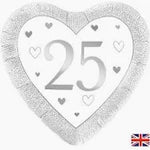 25TH ANNIVVERSARY  18" FOIL BALLOON