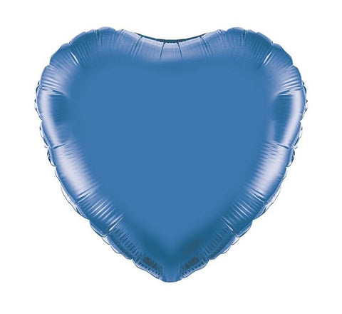 18IN BLUE HEART FOIL BALLOON