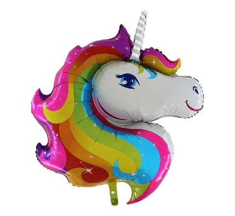 RAINBOW UNICORN HEAD SHAPED FOIL