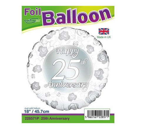 18IN 25TH ANNIVERSARY FOIL BALLOON