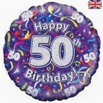 50TH BIRTHDAY  18" FOIL BALLOON