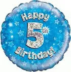 5TH BIRTHDAY FOIL BALLOON 18"