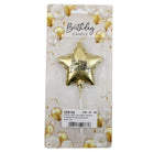 6.CM 2ASST GOLD BIRTHDAY CANDLE