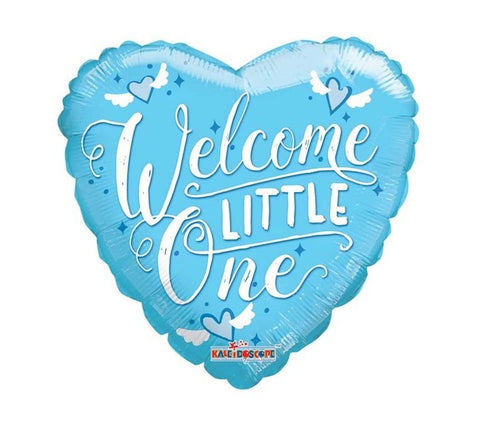 18IN WELCOME LITTLE ONE BLUE FOIL BALLOON