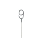 7IN NUMERAL 9 SILVER GLITZ SPARKLER