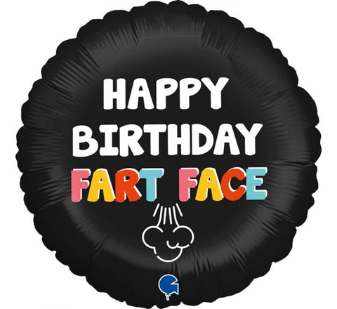 18IN HAPPY BIRHTDAY FART FACE FOIL BALLOON