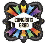 18IN CONGRATS GRAD RIBBONS FOIL BALLOON