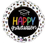 18IN GRADUATION TRIANGLES FOIL BALLOON