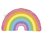 36in GLITTER PASTEL RAINBOW FOIL BALLOON