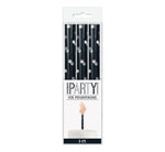 3PK BLACK GLITZ ICE FOUNTAIN SPARKLER DECORATIONS