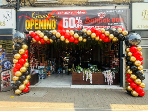 Balloon Arch Decor with 2 x Pillars