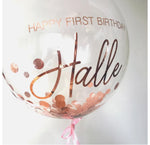 Personalised Rose Gold Bubble Balloon