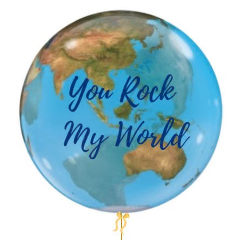 Personalised Globe Bubble Balloon