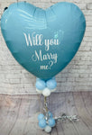 Personalised Will You Marr Me? Foil Heart 36"