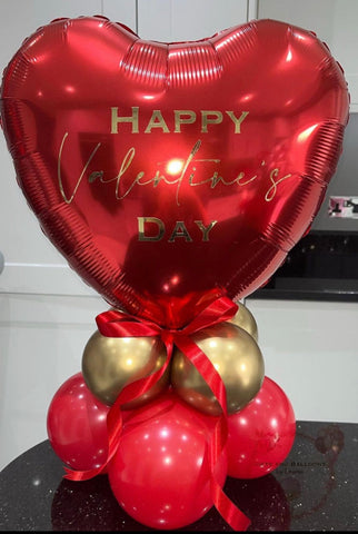 Personalised heart mini display Balloons