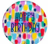 18" HAPPY BIRTHDAY MULTI COLOUR CLEARZ BALLOON