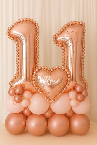 Bespoke Personalised Birthday Balloon Stack