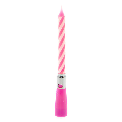 MUSICAL CANDLE PINK AND WHITE