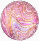 PINK AND GOLD MARBLEZ ORBZ 18" FOIL BALLOON