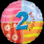 2ND BIRTHDAY FOIL BALLOON 18"