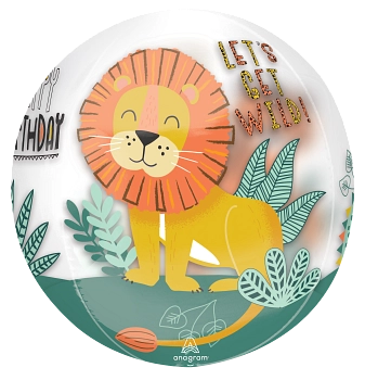 HBD JUNGLE 15" ORBZ BALLOON