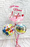 Personalised Welcome Home Inflated Bubble Balloon Bouquet