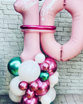 Bespoke Personalised no. 10 Birthday Balloon Display
