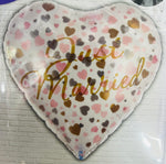 18" JUST MARRIED HEART