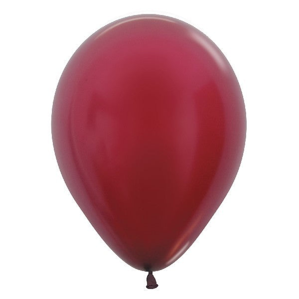 Metallic Burgundy Balloons – 10″ Latex