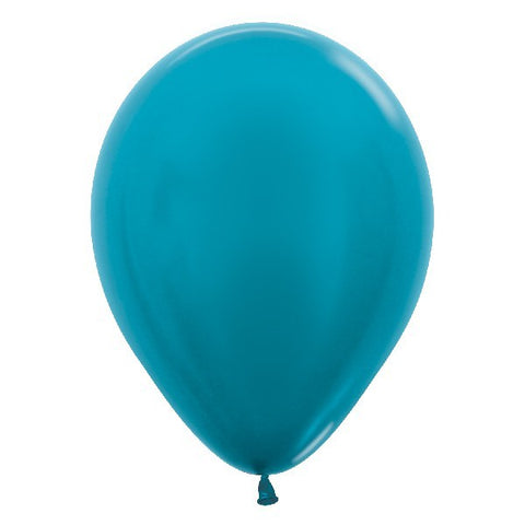 Metallic Caribbean Blue Balloons – 10″ Latex