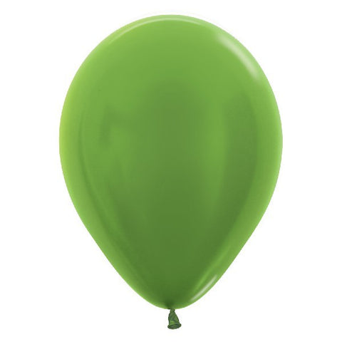 Metallic Lime Green Balloons – 10″ Latex