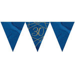 30th Birthday Navy & Gold Geode Bunting